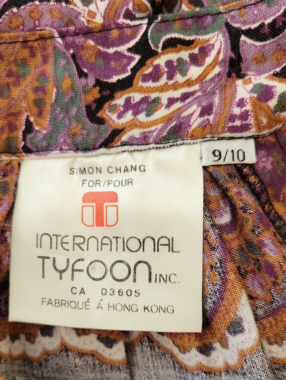 Vintage 70s Boho Purple Paisley Floral Hippie Print Rayon Maxi Skirt Size XS - Picture 9 of 9